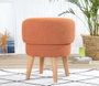 Atelier Del Sofa Puf de Lino Naranja